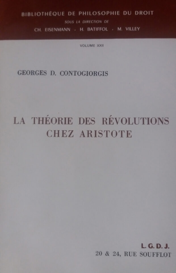 La theorie des revolutions chez Aristote